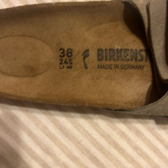 Birkenstock Oita Suede Leather Taupe 38 or L 7-M 5 NWT - Picture 7 of 7